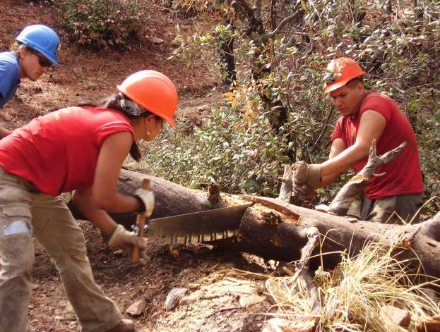 Youth Corps of Southern Arizona Crew Members with Crosscut